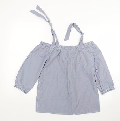 Womens UK Size 8 Dorothy Perkins Blue Basic Blouse