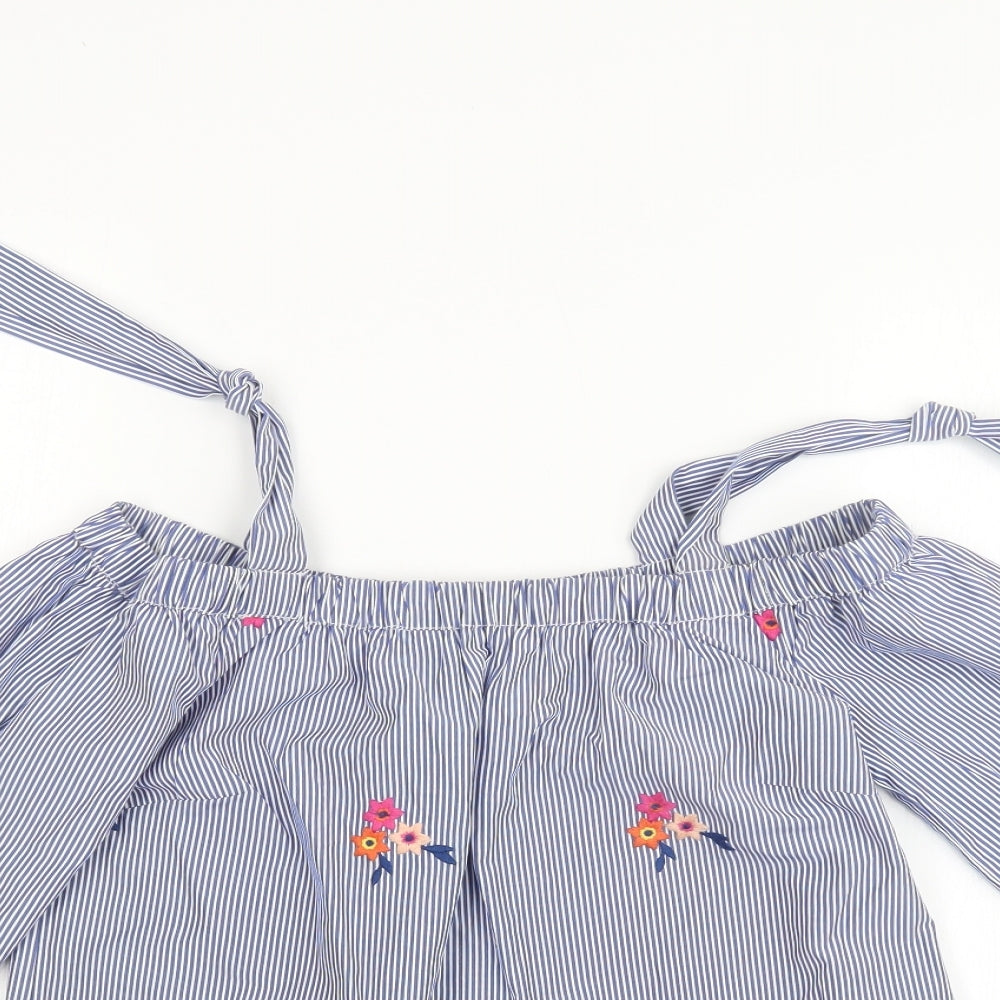 Womens UK Size 8 Dorothy Perkins Blue Basic Blouse