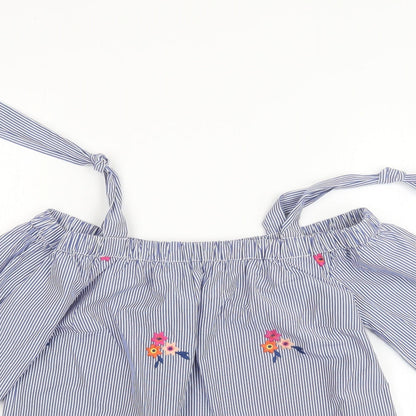 Womens UK Size 8 Dorothy Perkins Blue Basic Blouse