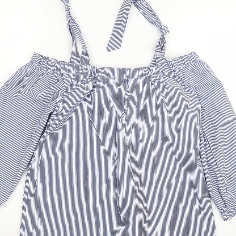 Womens UK Size 8 Dorothy Perkins Blue Basic Blouse