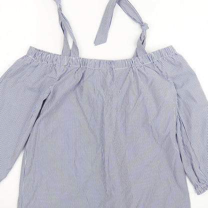 Womens UK Size 8 Dorothy Perkins Blue Basic Blouse