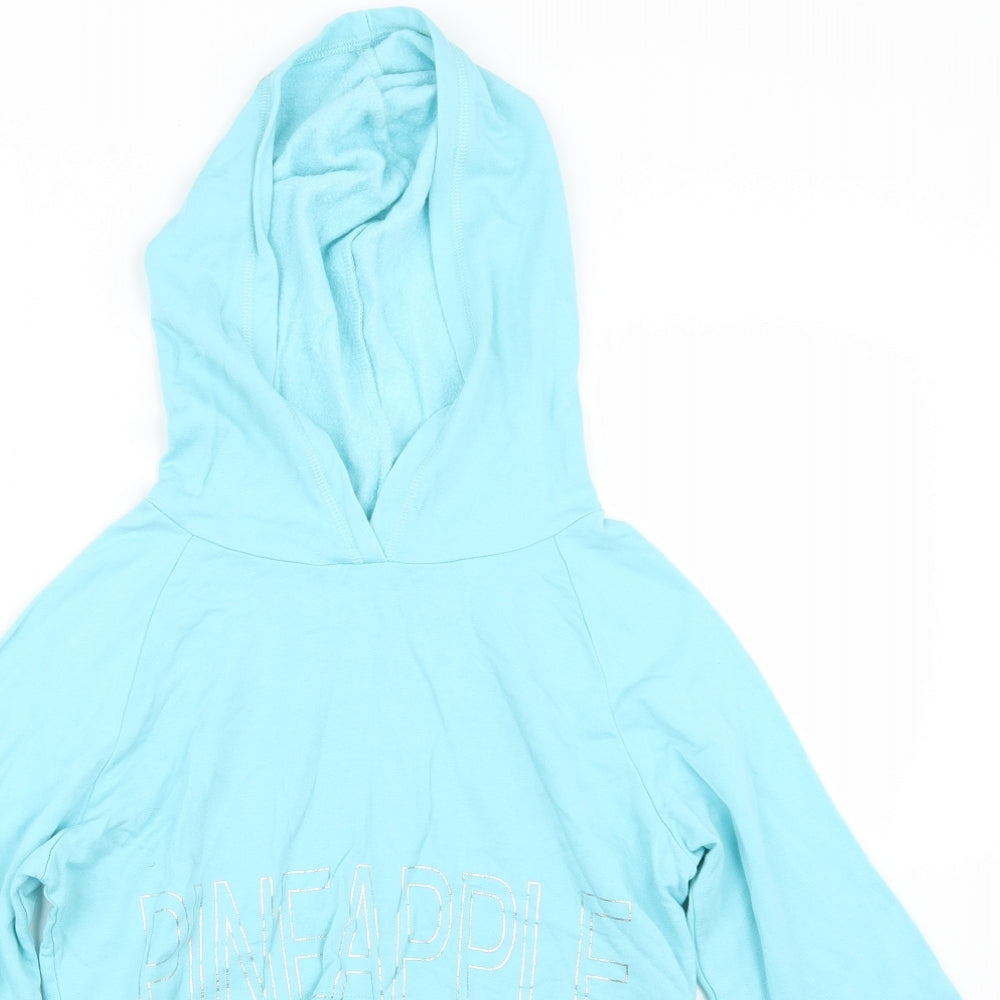 Pineapple Girls Blue   Pullover Hoodie Size 11-12 Years