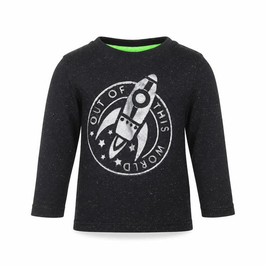 F&F Boys Black Geometric  Babydoll Pyjama Top Size 18-24 Months