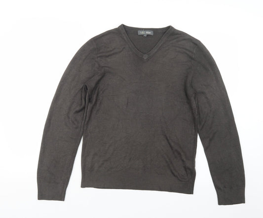 Marks and Spencer Mens Brown  Knit Pullover Jumper Size S