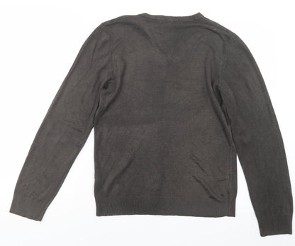 Marks and Spencer Mens Brown  Knit Pullover Jumper Size S