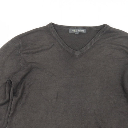 Marks and Spencer Mens Brown  Knit Pullover Jumper Size S