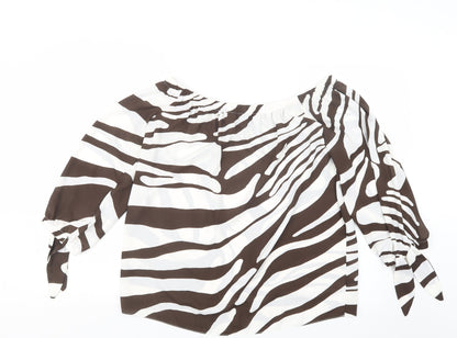 Womens UK Size 14 Dorothy Perkins Brown Basic Blouse