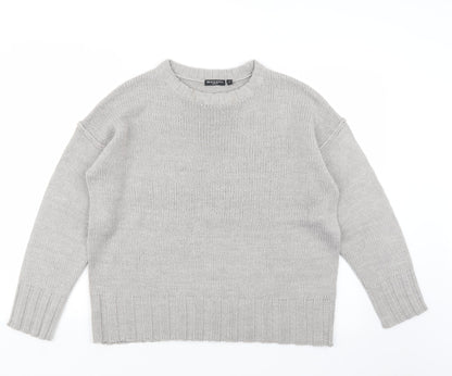 Womens UK Size S Brave Soul Grey Pullover Jumper