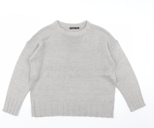 Womens UK Size S Brave Soul Grey Pullover Jumper