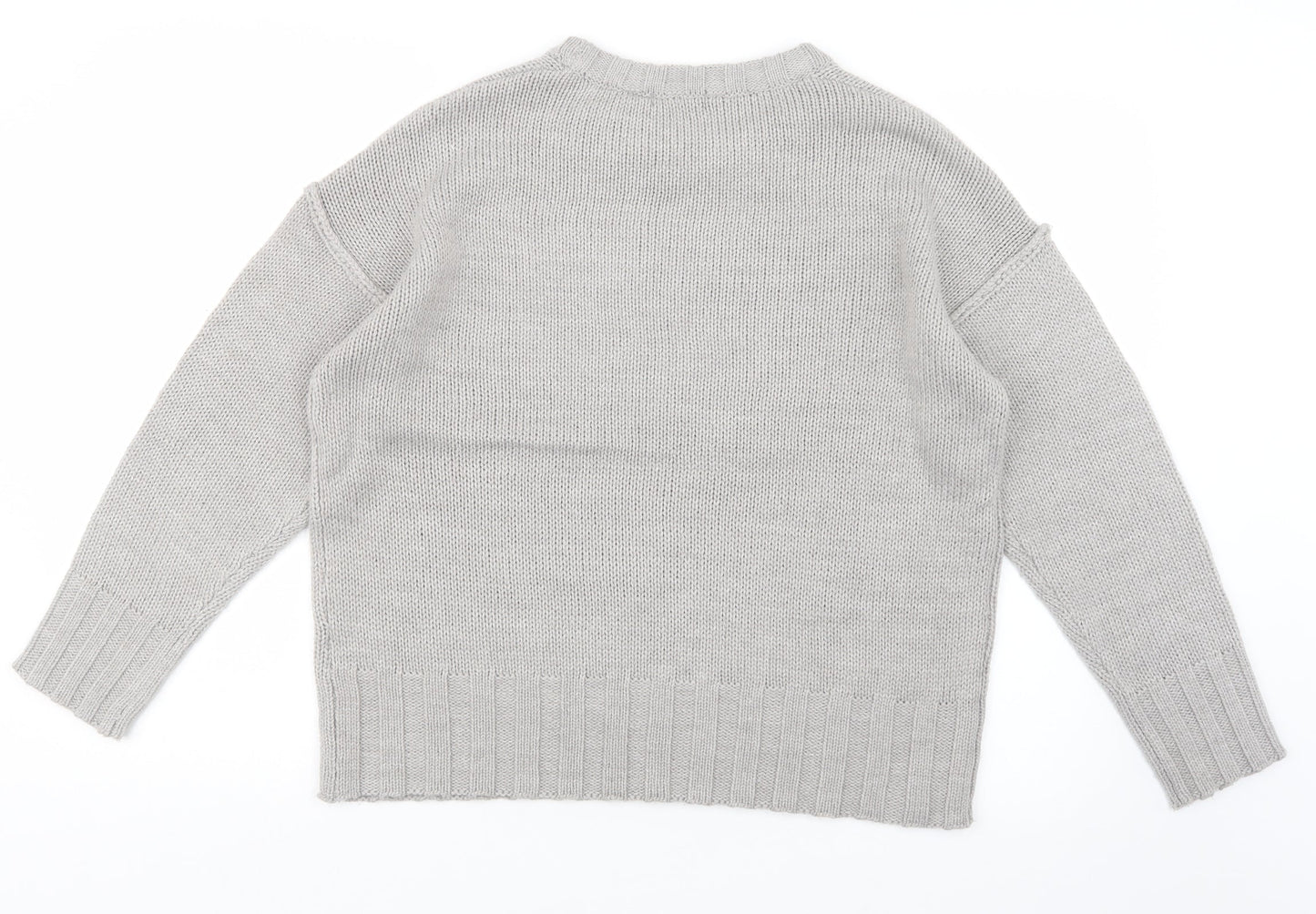 Womens UK Size S Brave Soul Grey Pullover Jumper