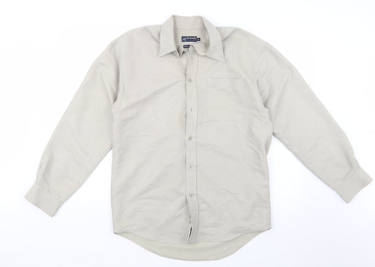 Armando Mens Beige    Button-Up Size S