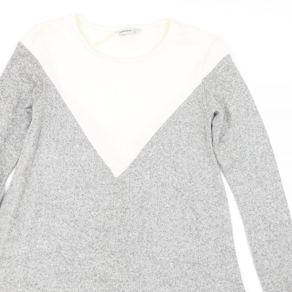 Stradivarius Womens Grey   Jumper Dress  Size S