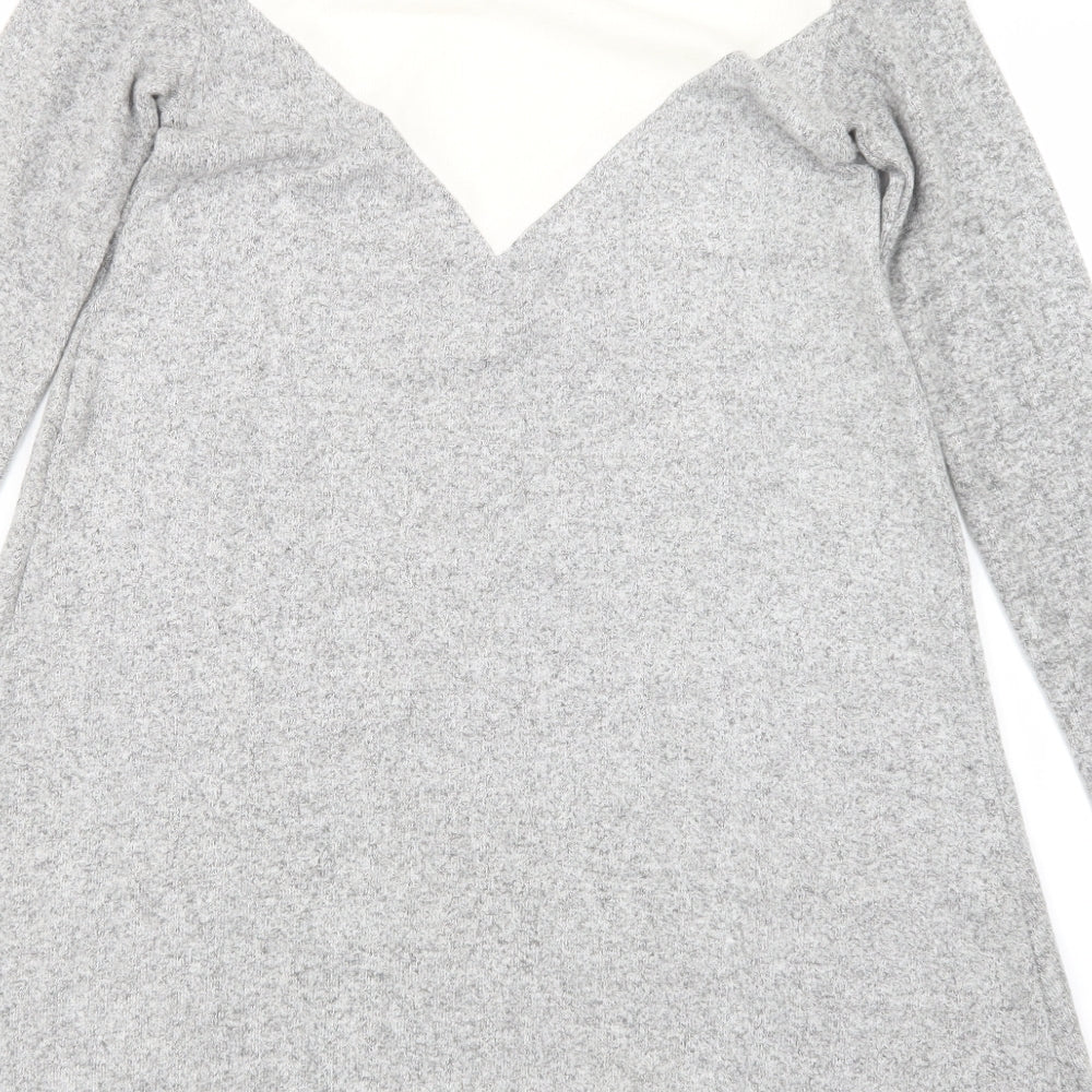 Stradivarius Womens Grey   Jumper Dress  Size S