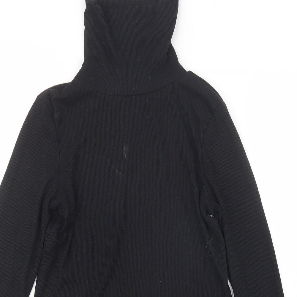 Womens UK Size 12 New Look Black Basic T-Shirt