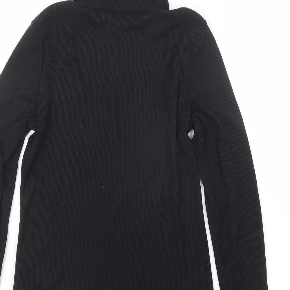 Womens UK Size 12 New Look Black Basic T-Shirt