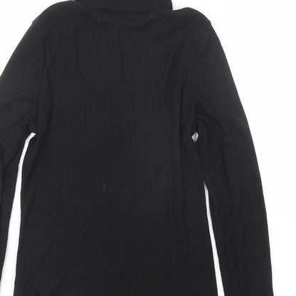 Womens UK Size 12 New Look Black Basic T-Shirt