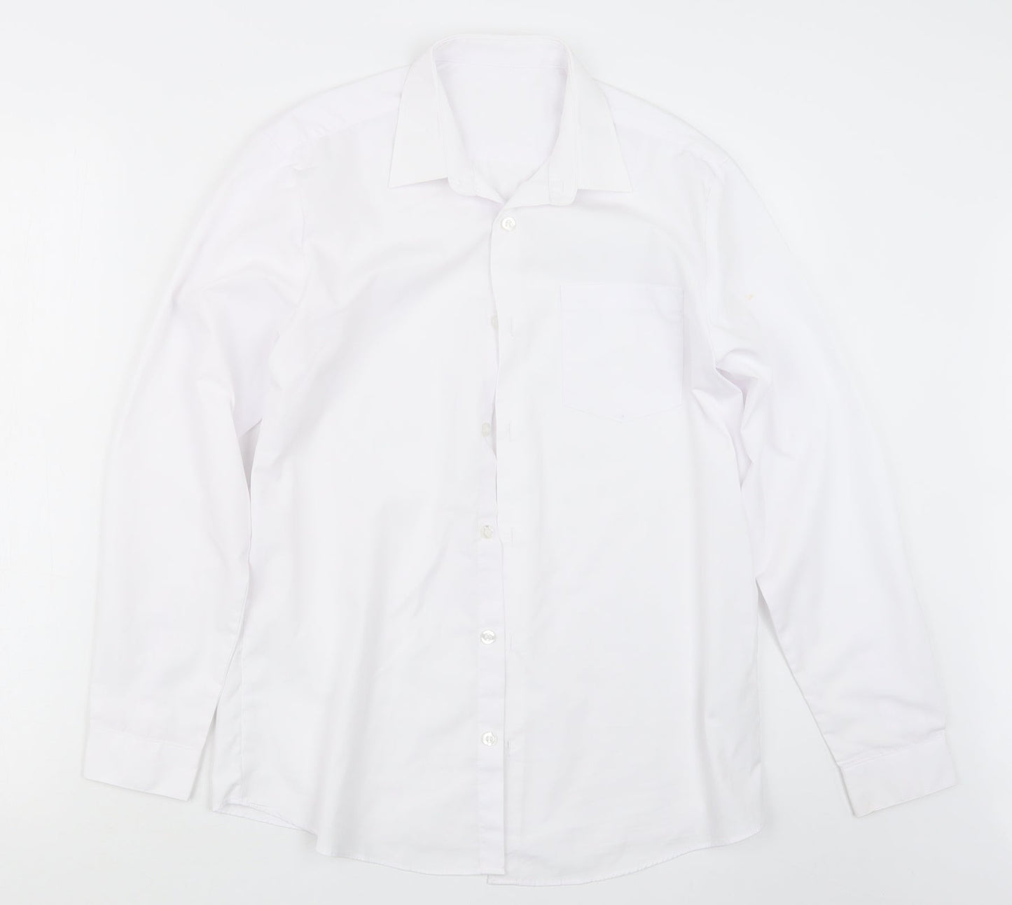 George] Boys White   Basic Button-Up Size 13-14 Years