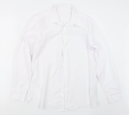 George] Boys White   Basic Button-Up Size 13-14 Years