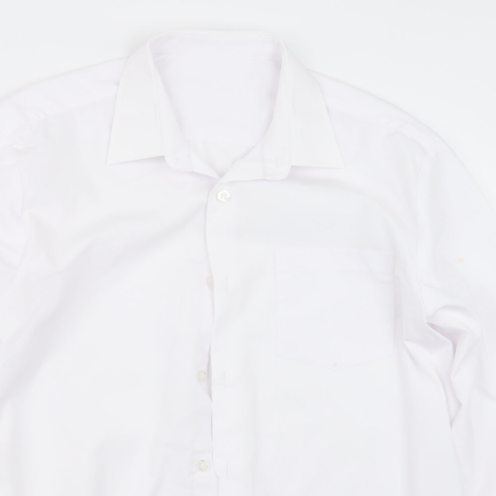George] Boys White   Basic Button-Up Size 13-14 Years
