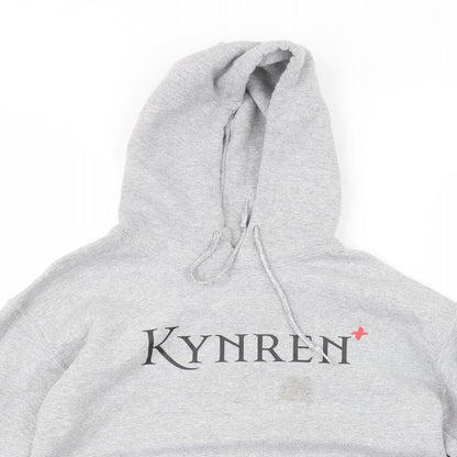 Mens UK Size S Gildan Grey Pullover Hoodie