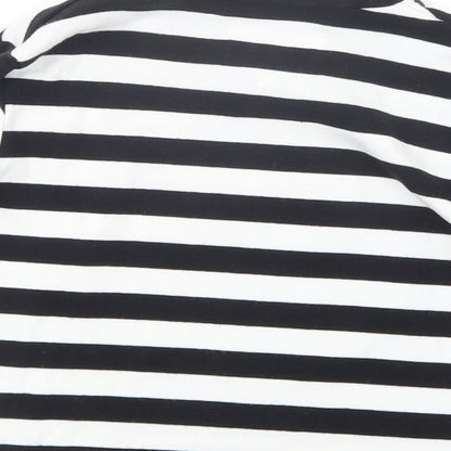 Play Together Girls Black Striped  Pullover T-Shirt Size 5 Years