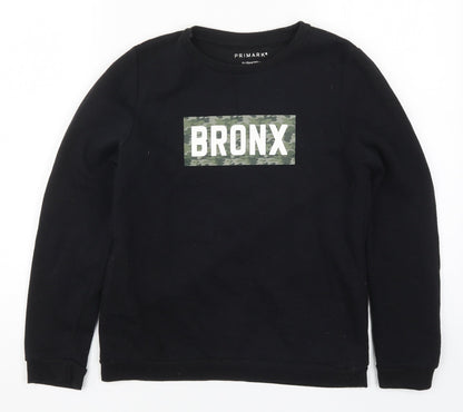 Primark Boys Black   Pullover Sweatshirt Size 11-12 Years  - Bronx