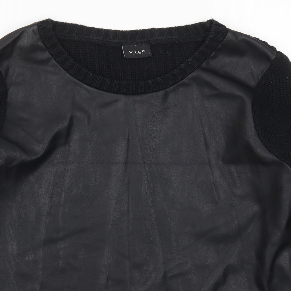 Womens UK Size L VILA Black Pullover Jumper