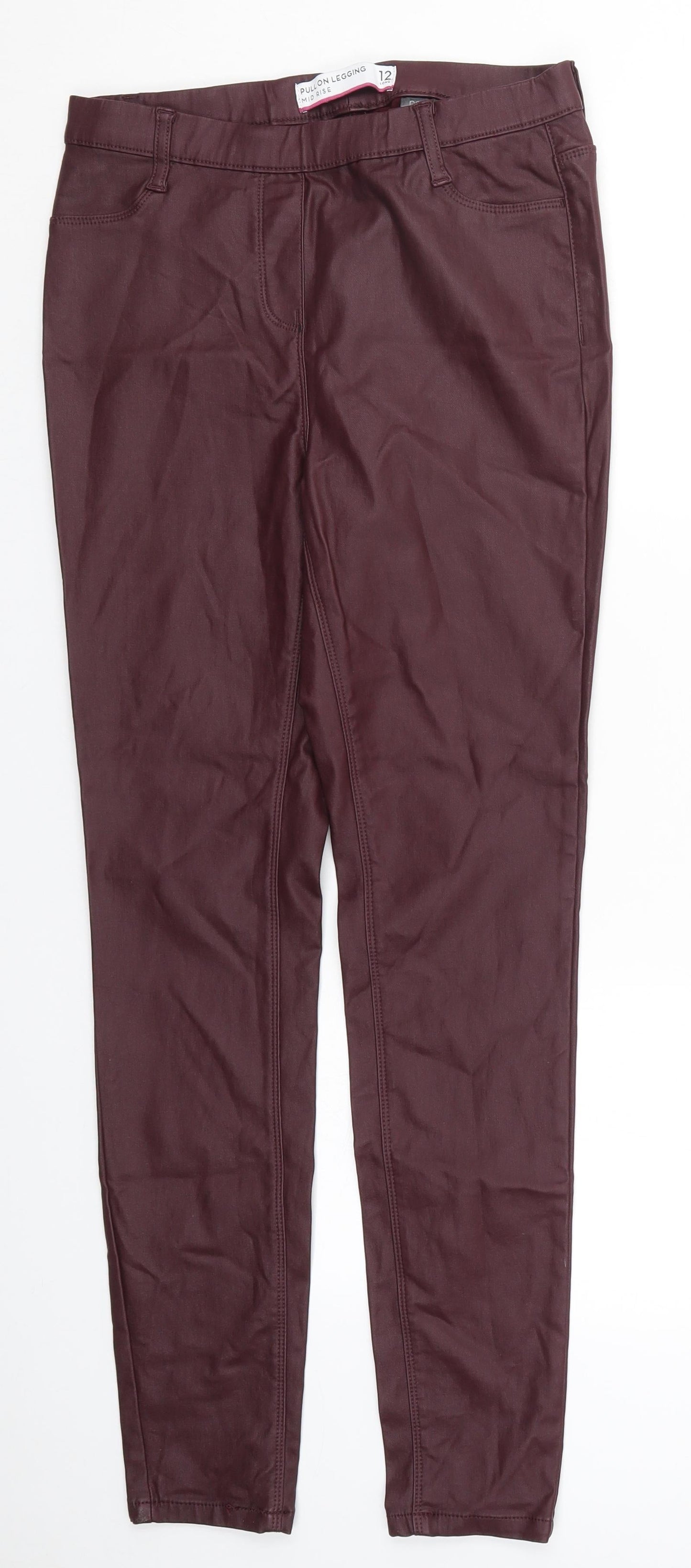 Womens UK Size 12 NEXT Regular Fit Carrot Red Trousers