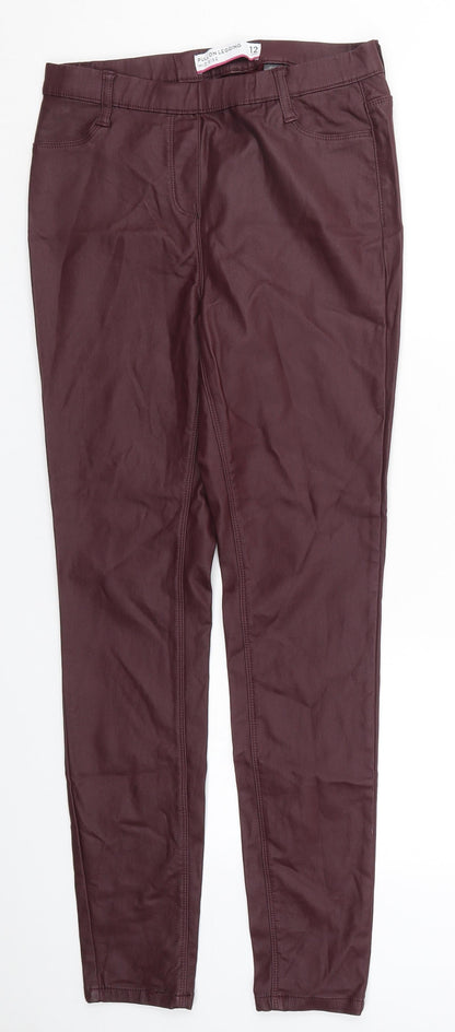 Womens UK Size 12 NEXT Regular Fit Carrot Red Trousers