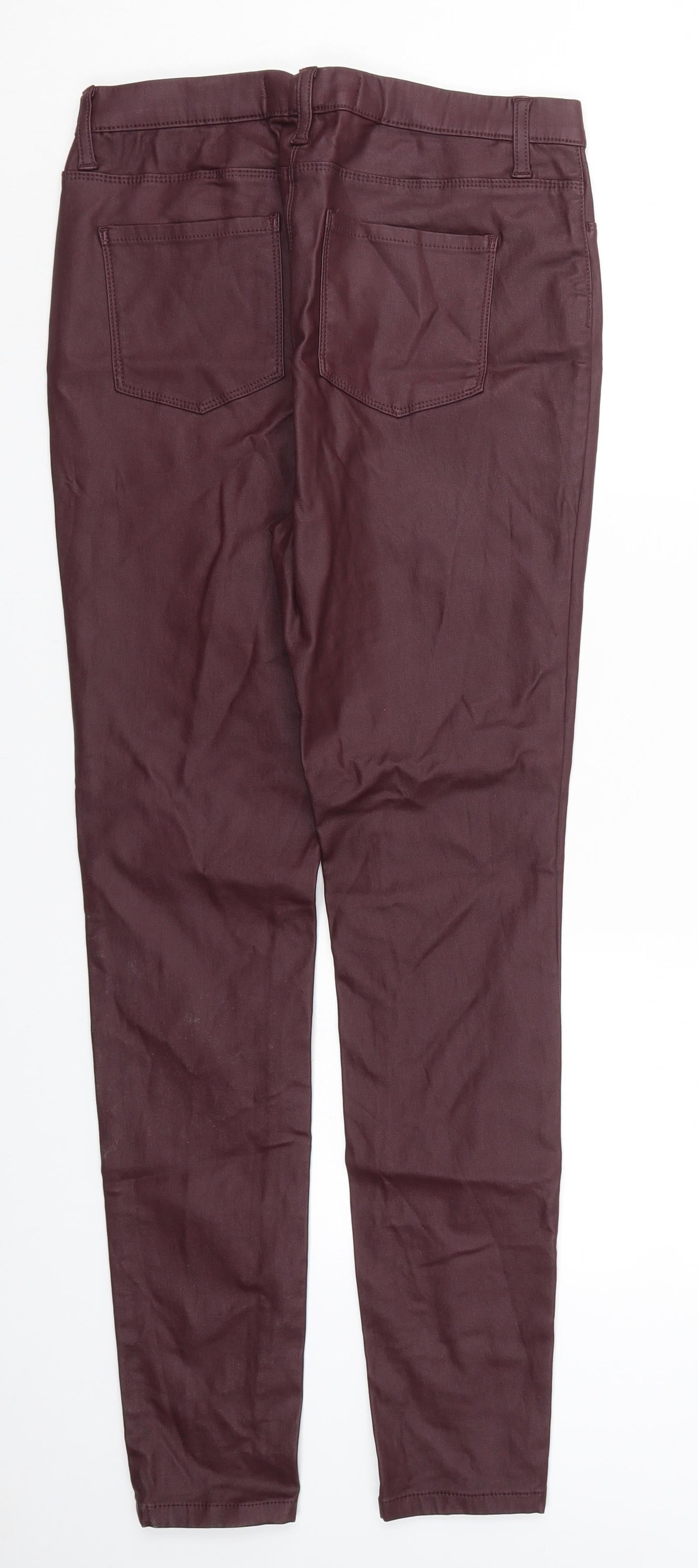 Womens UK Size 12 NEXT Regular Fit Carrot Red Trousers