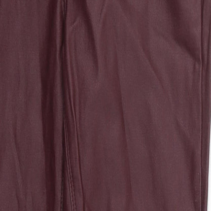 Womens UK Size 12 NEXT Regular Fit Carrot Red Trousers