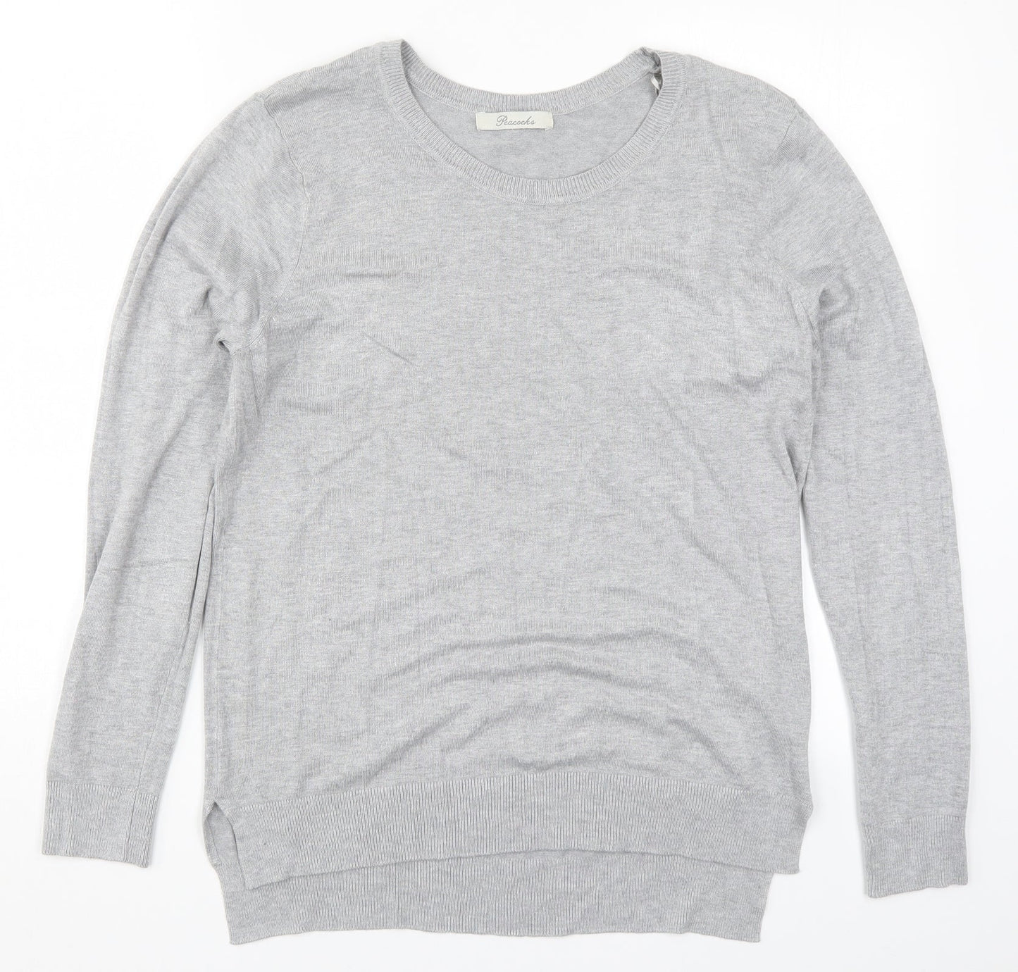 Womens UK Size 14 Peacocks Grey Pullover Jumper