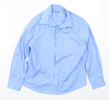 Marks and Spencer Boys Blue   Basic Button-Up Size 8-9 Years