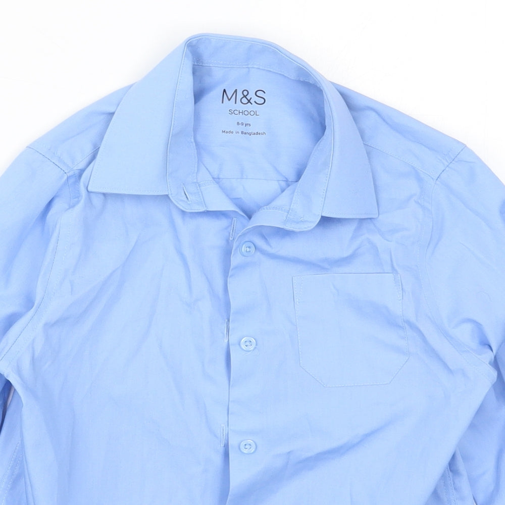 Marks and Spencer Boys Blue   Basic Button-Up Size 8-9 Years