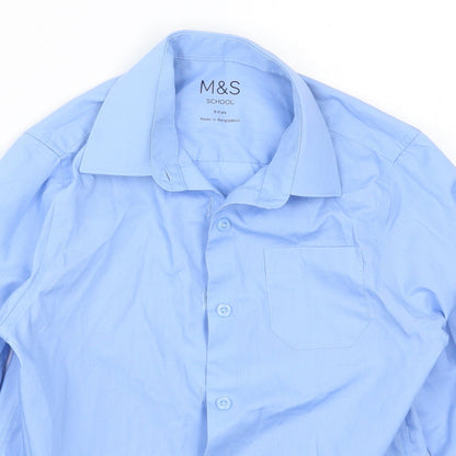 Marks and Spencer Boys Blue   Basic Button-Up Size 8-9 Years