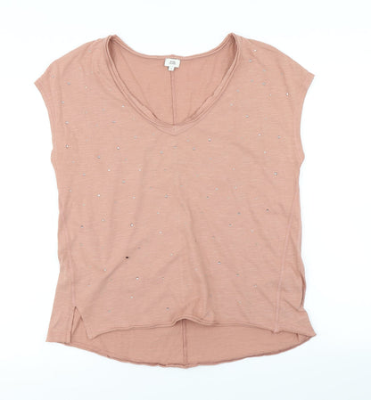 Womens UK Size 10 River Island Pink Basic T-Shirt