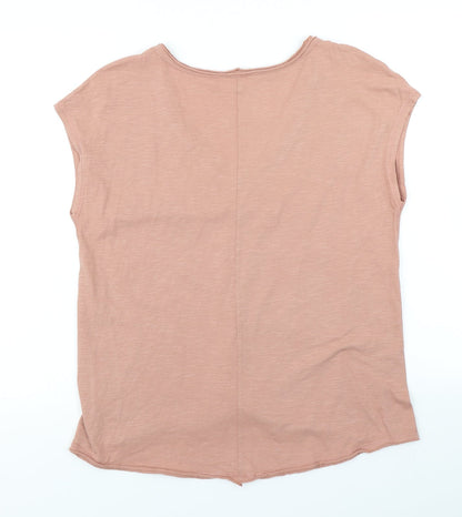 Womens UK Size 10 River Island Pink Basic T-Shirt
