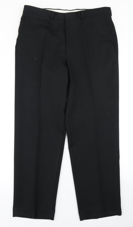Preworn Mens Black   Dress Pants Trousers Size 34 in L29 in