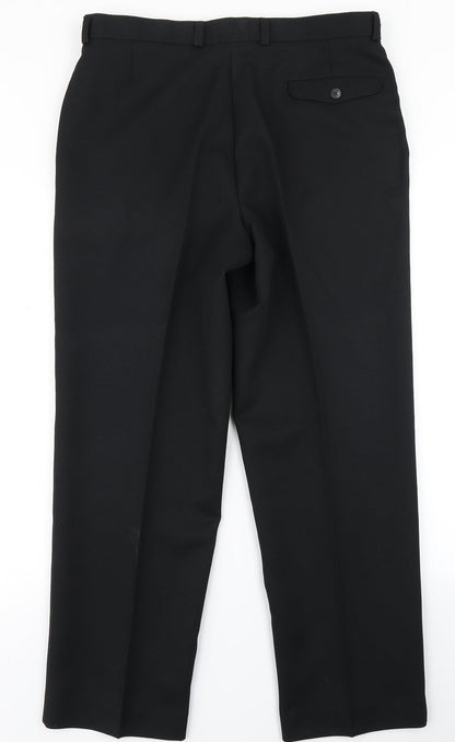 Preworn Mens Black   Dress Pants Trousers Size 34 in L29 in