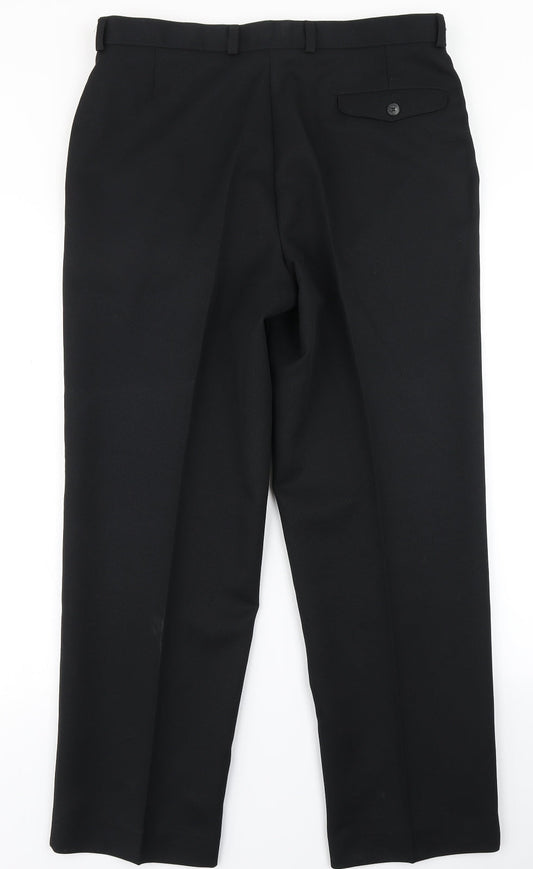 Preworn Mens Black   Dress Pants Trousers Size 34 in L29 in