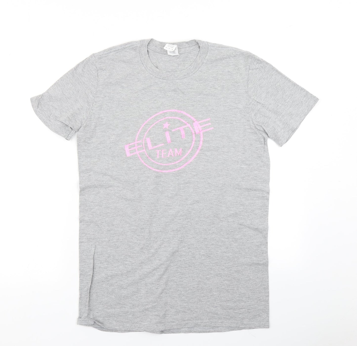 Womens UK Size M Gildan Grey Basic T-Shirt