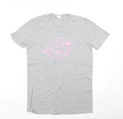 Womens UK Size M Gildan Grey Basic T-Shirt