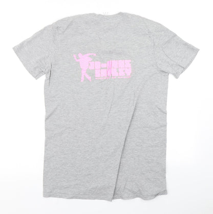 Womens UK Size M Gildan Grey Basic T-Shirt