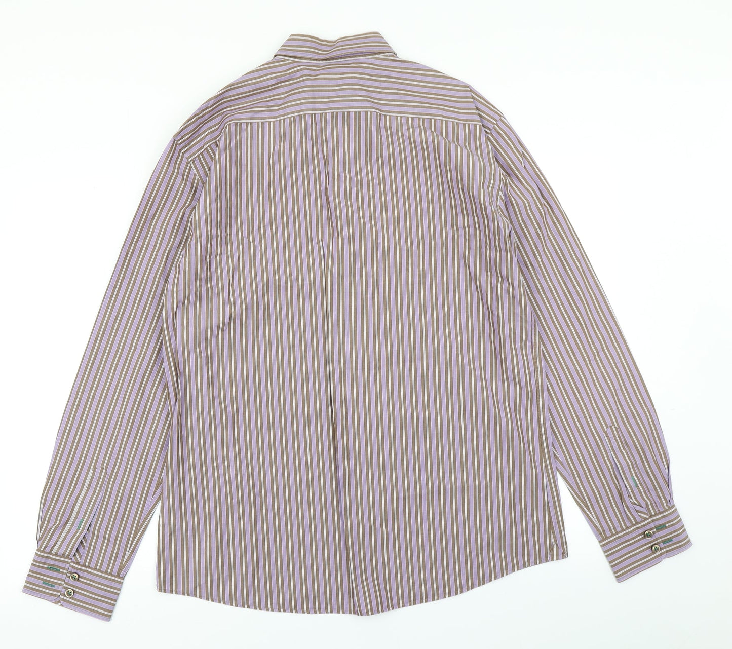 Mens UK Size L NEXT Purple  Button-Up Long Sleeve Casual Shirt