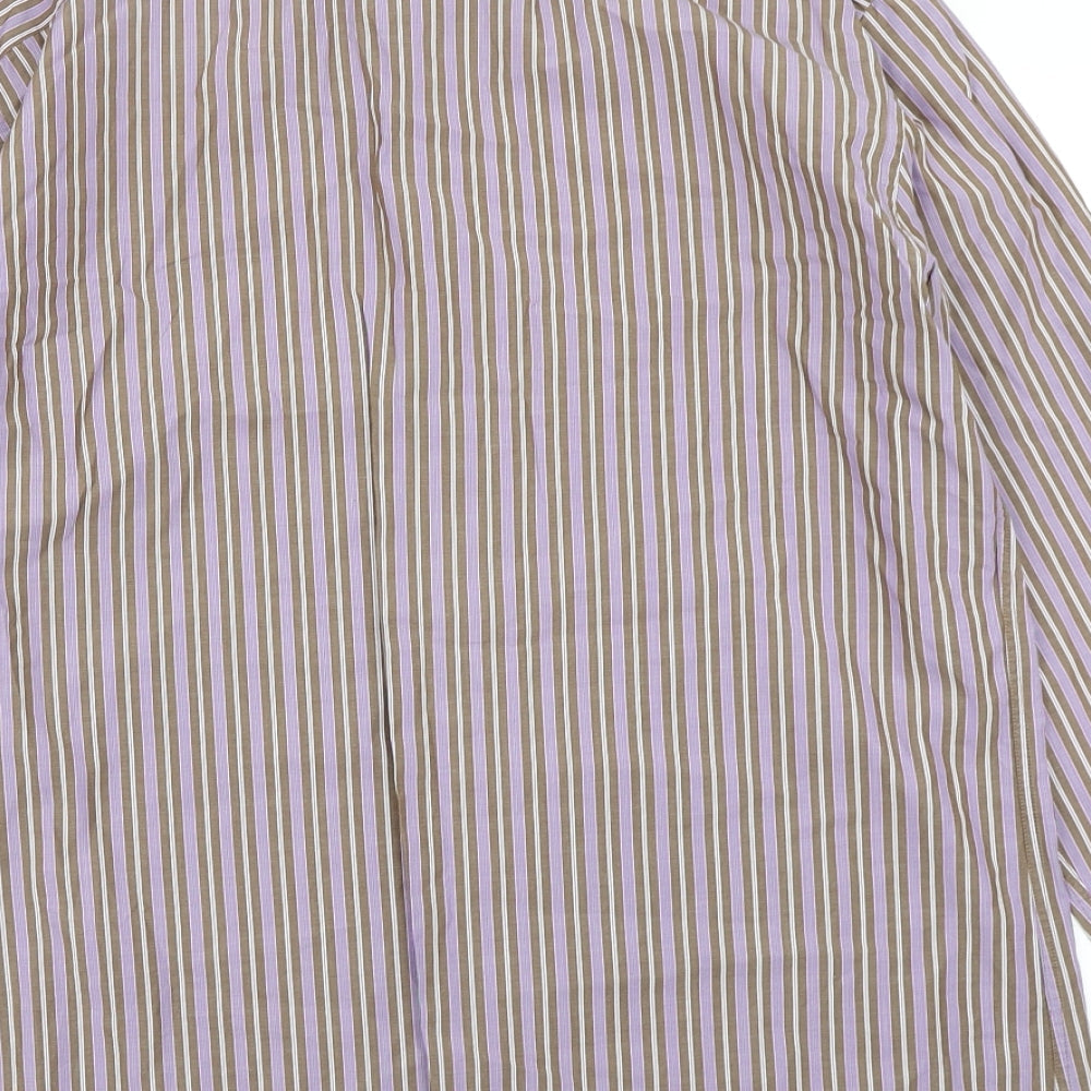 Mens UK Size L NEXT Purple  Button-Up Long Sleeve Casual Shirt
