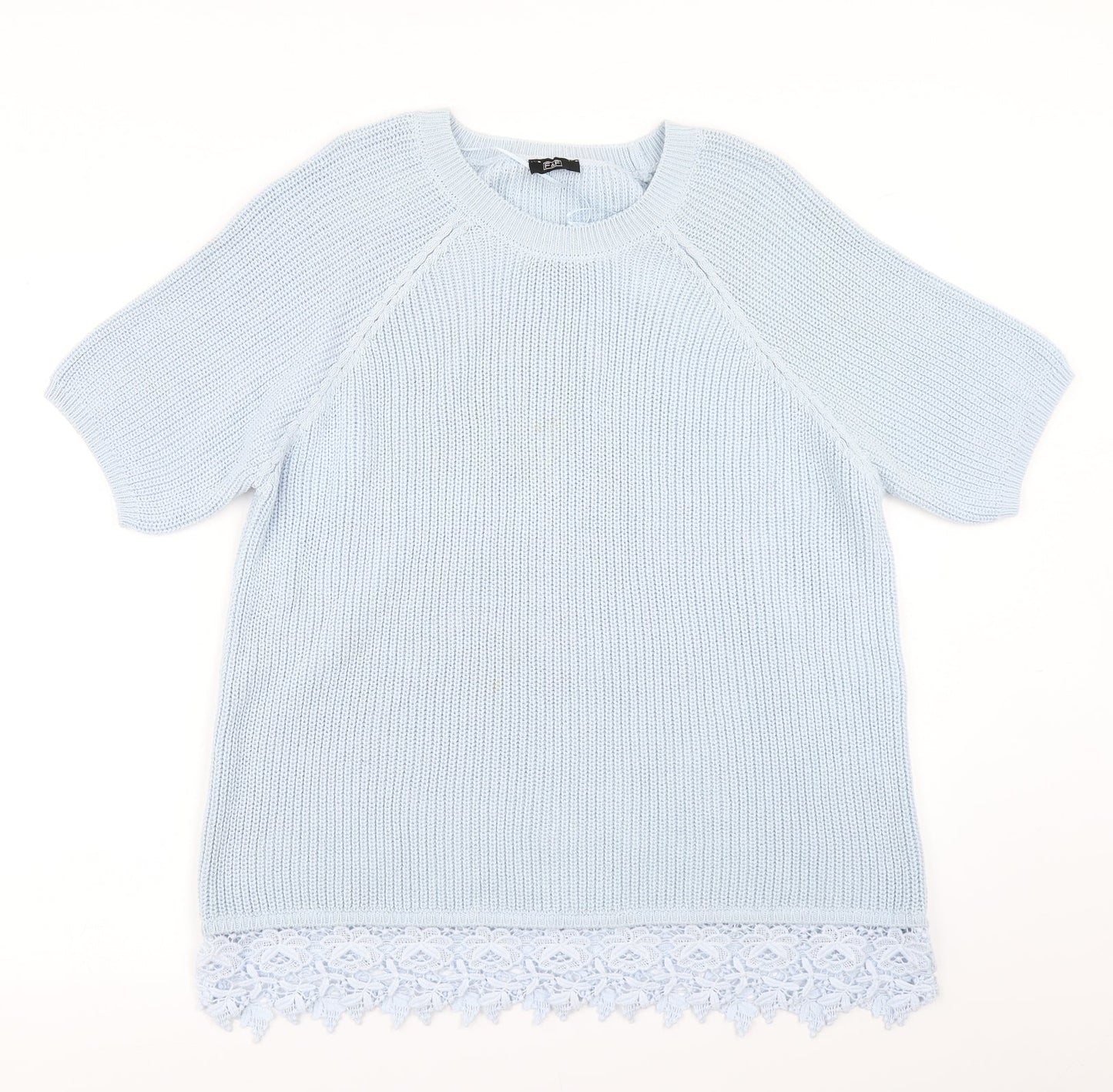 F&F Womens Blue  Knit Pullover Jumper Size 16