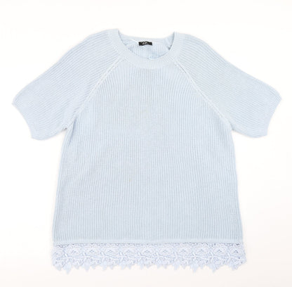 F&F Womens Blue  Knit Pullover Jumper Size 16