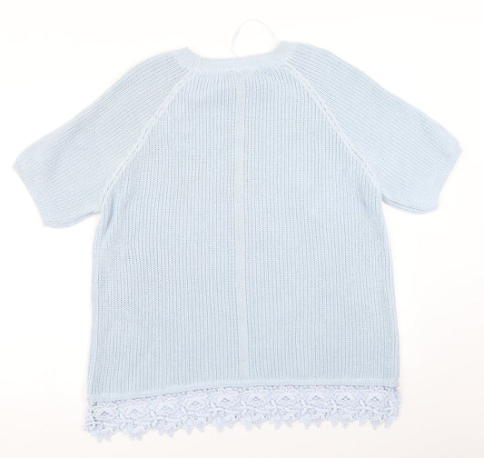 F&F Womens Blue  Knit Pullover Jumper Size 16