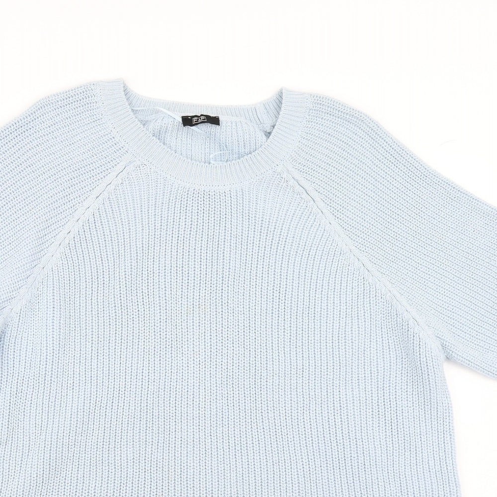 F&F Womens Blue  Knit Pullover Jumper Size 16