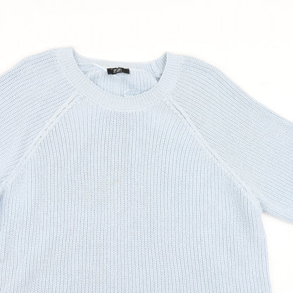 F&F Womens Blue  Knit Pullover Jumper Size 16